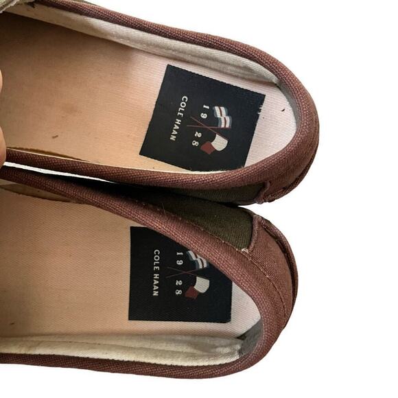 Cole Haan Men’s Nantucket Penny Loafer Size 9 Green Canvas Slip On Shoes - Picture 7 of 10